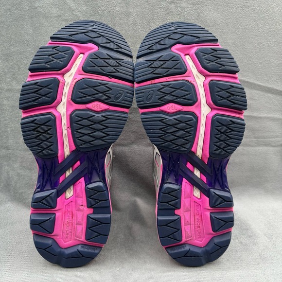 ASICS Women's‎ Gt-2000 5 Running Shoe Mid Grey/White/Pink Glow Size 8 T575N - Picture 9 of 11